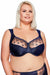 644 Nina Maxi- Soft-Bra-Dark Blue Bra - Polka Dot Bra