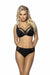 Joanna - Semi Padded Bra (Black) - Polka Dot Bra